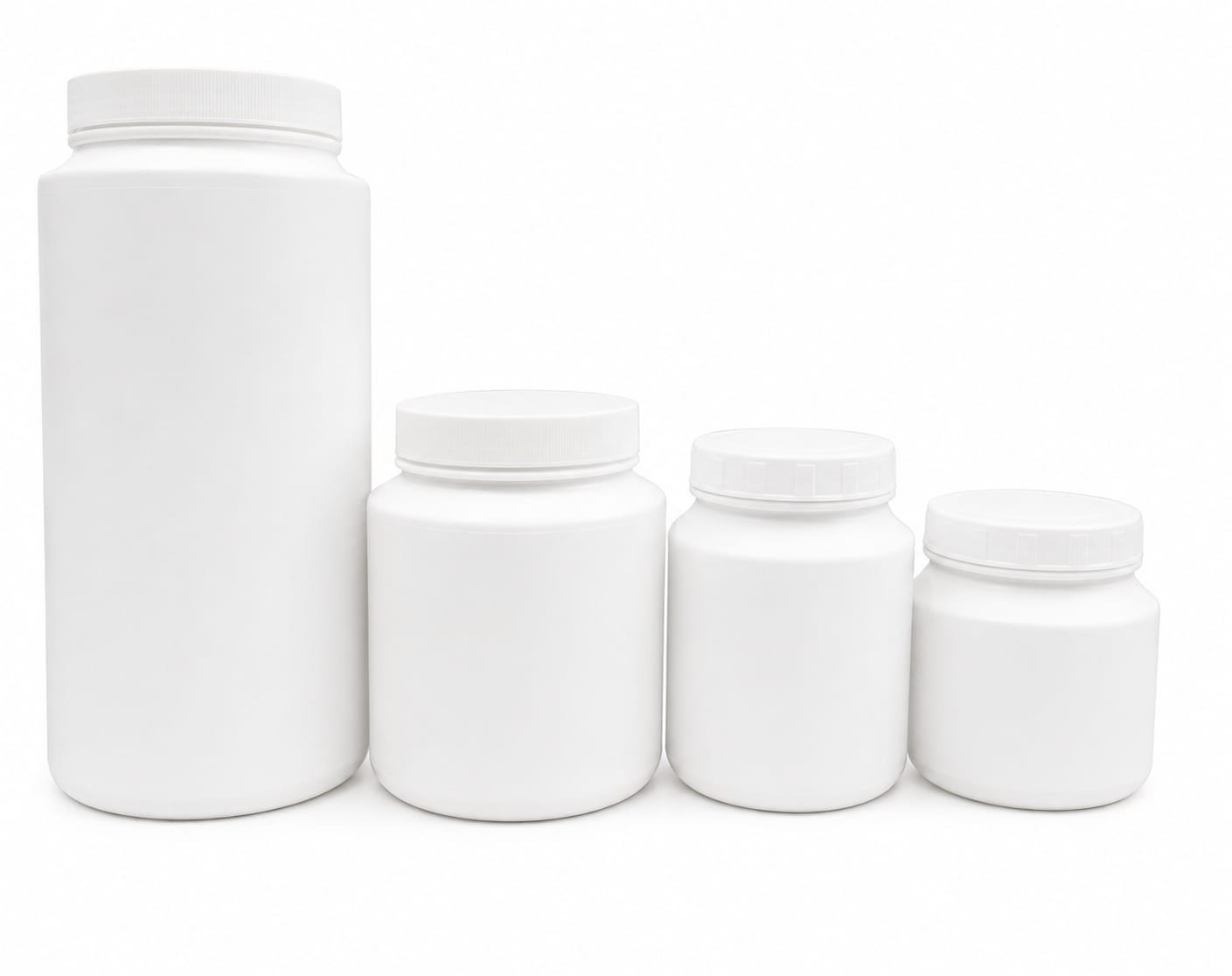 Round HDPE jars